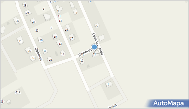 Sobolew, Dębowa, 21, mapa Sobolew