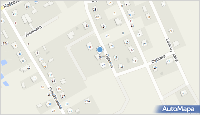 Sobolew, Dębowa, 29, mapa Sobolew