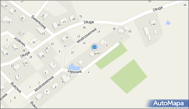 Sopieszyno, Dębowa, 3, mapa Sopieszyno