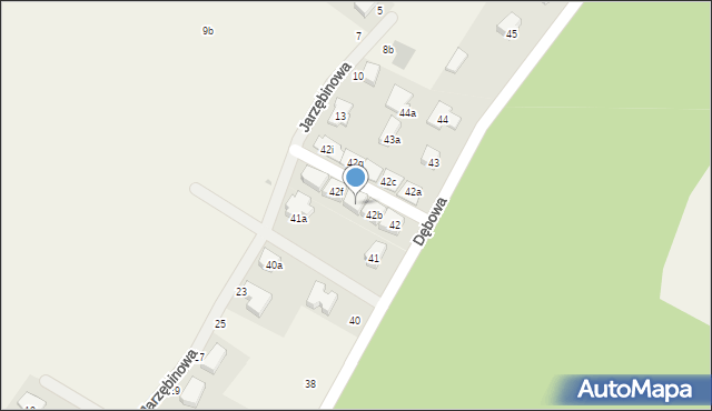 Spalice, Dębowa, 42d, mapa Spalice