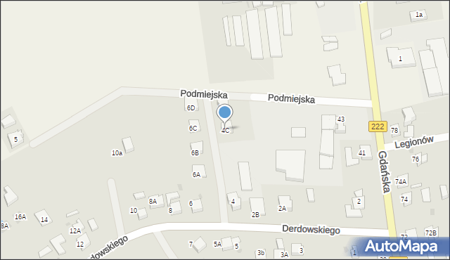 Starogard Gdański, Derdowskiego Hieronima, 4C, mapa Starogard Gdański