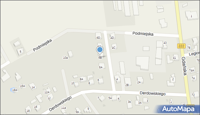 Starogard Gdański, Derdowskiego Hieronima, 6B, mapa Starogard Gdański