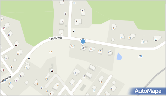 Stawiguda, Dębowa, 16, mapa Stawiguda
