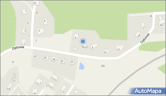 Stawiguda, Dębowa, 7, mapa Stawiguda