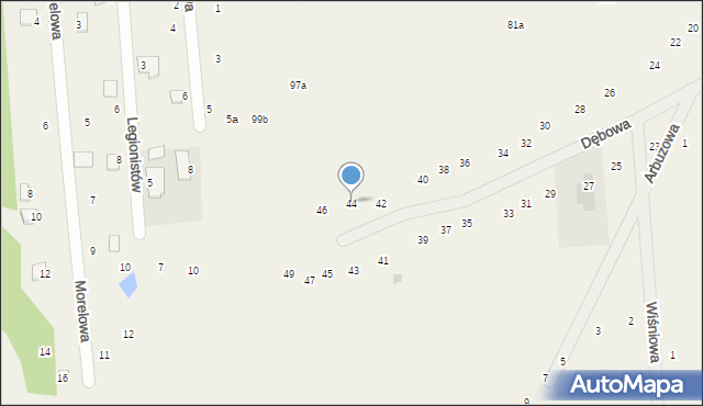 Stawinoga, Dębowa, 44, mapa Stawinoga