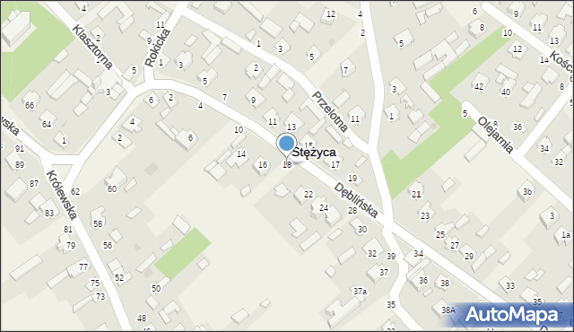 Stężyca, Dęblińska, 18, mapa Stężyca