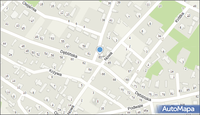 Stężyca, Dęblińska, 63, mapa Stężyca