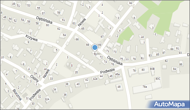 Stężyca, Dęblińska, 70, mapa Stężyca