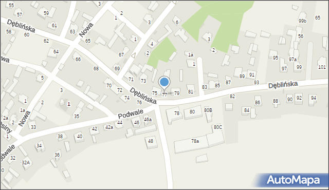 Stężyca, Dęblińska, 77, mapa Stężyca