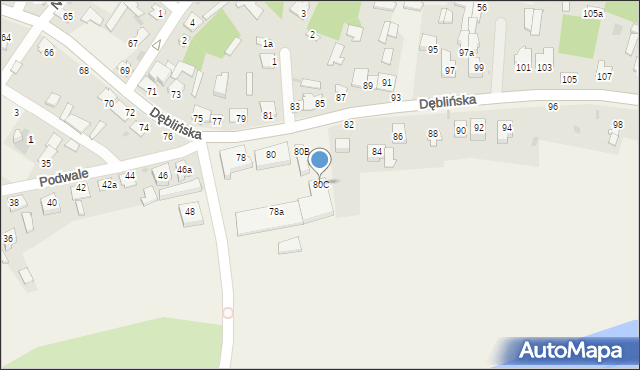 Stężyca, Dęblińska, 80C, mapa Stężyca