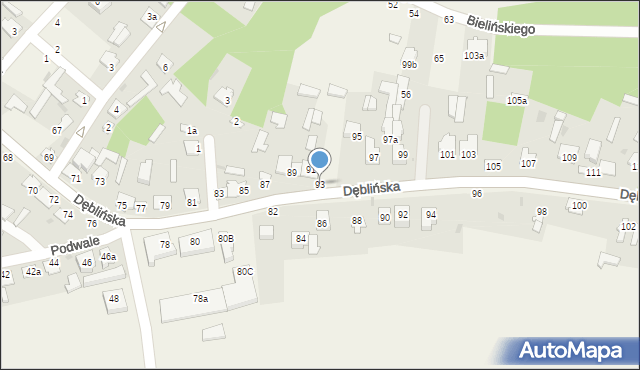 Stężyca, Dęblińska, 93, mapa Stężyca
