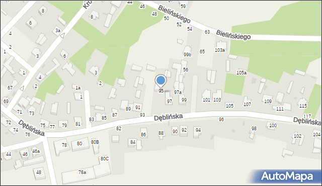 Stężyca, Dęblińska, 95A, mapa Stężyca