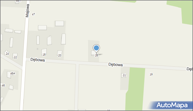 Stok Lacki-Folwark, Dębowa, 16, mapa Stok Lacki-Folwark