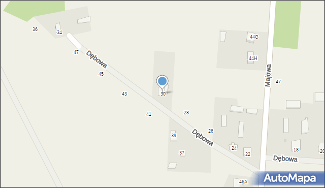 Stok Lacki-Folwark, Dębowa, 30, mapa Stok Lacki-Folwark