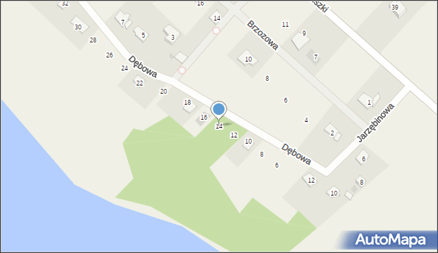 Straduny, Dębowa, 14, mapa Straduny