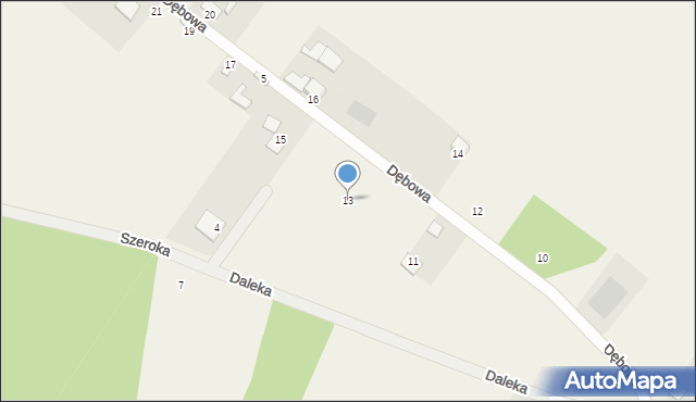 Stronno, Dębowa, 13, mapa Stronno