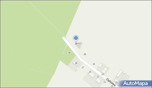 Stronno, Dębowa, 28, mapa Stronno