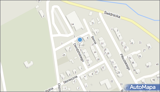 Strzegom, Dembińskiego Henryka, gen., 1/3, mapa Strzegom