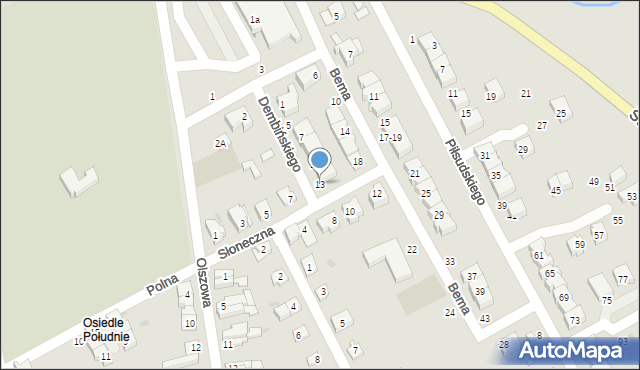 Strzegom, Dembińskiego Henryka, gen., 13, mapa Strzegom