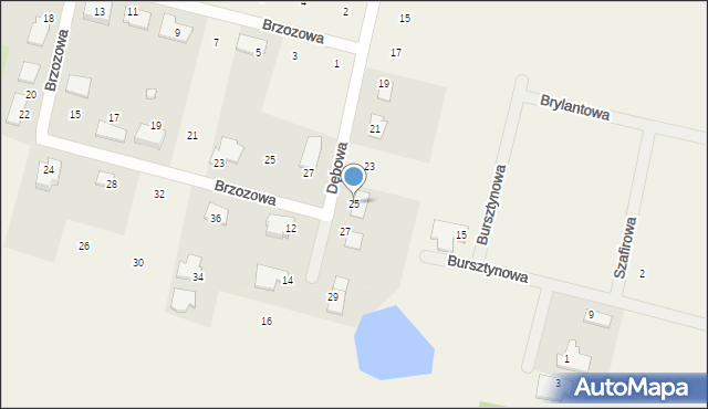 Strzelce Górne, Dębowa, 25, mapa Strzelce Górne