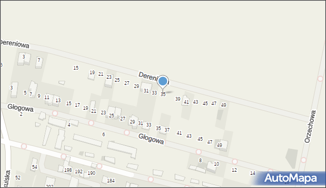 Strzykuły, Dereniowa, 35, mapa Strzykuły