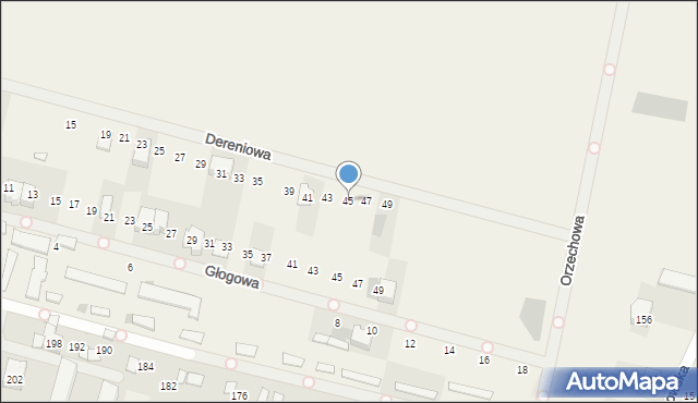 Strzykuły, Dereniowa, 45, mapa Strzykuły