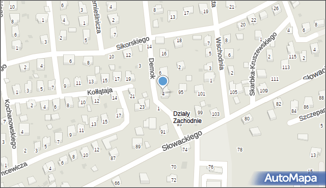 Strzyżów, Demokratycznej Armii Krajowej, 4, mapa Strzyżów