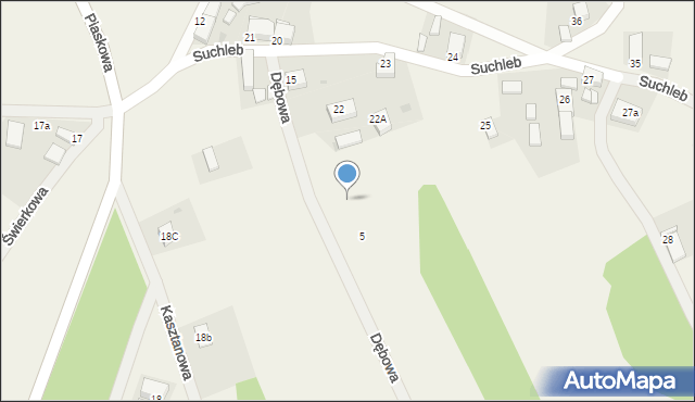 Suchleb, Dębowa, 3, mapa Suchleb
