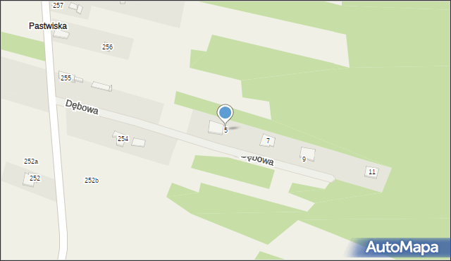 Suków, Dębowa, 5, mapa Suków