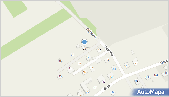 Sulbiny, Dębowa, 23, mapa Sulbiny