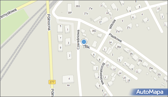 Sulechów, Dębowa, 4a, mapa Sulechów