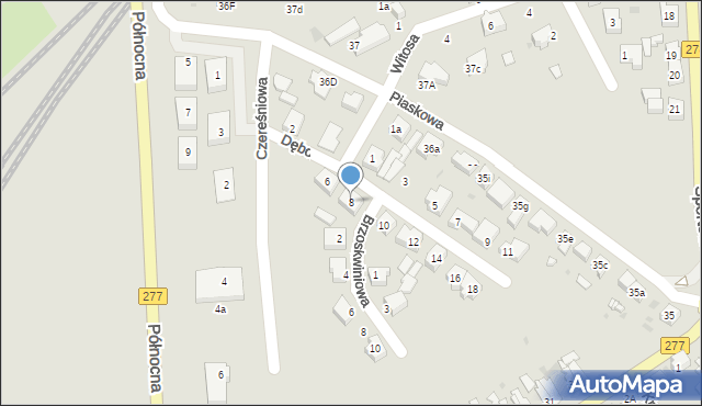 Sulechów, Dębowa, 8, mapa Sulechów