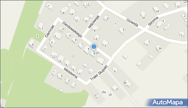 Sulęczyno, Derdowskiego, 3, mapa Sulęczyno