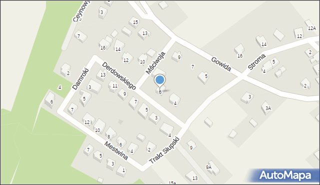 Sulęczyno, Derdowskiego, 6, mapa Sulęczyno