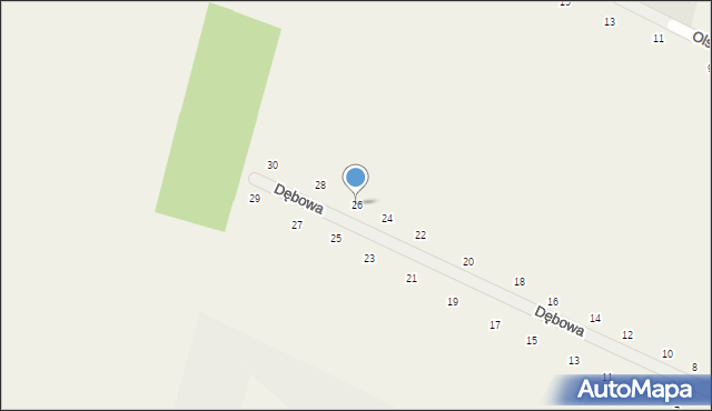 Suszno, Dębowa, 26, mapa Suszno