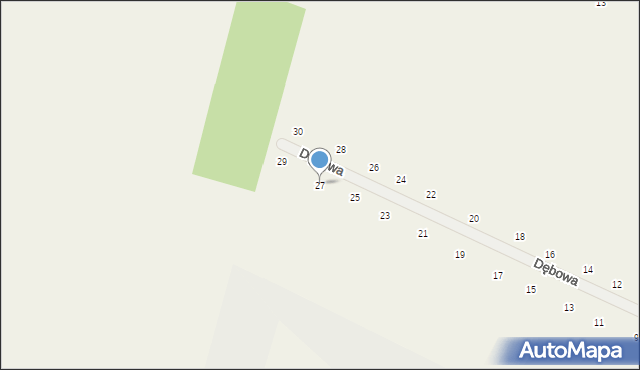 Suszno, Dębowa, 27, mapa Suszno