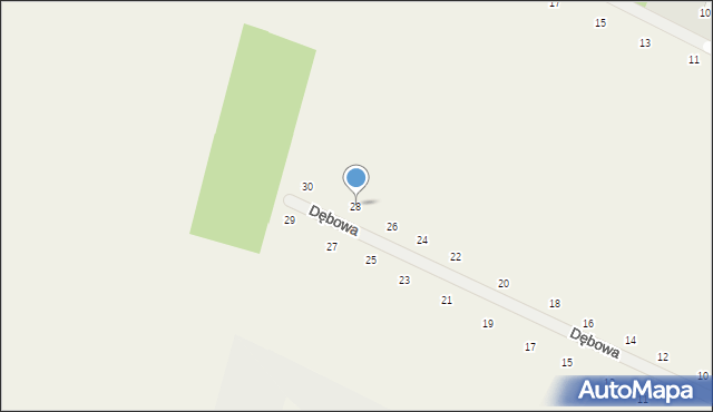 Suszno, Dębowa, 28, mapa Suszno