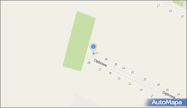 Suszno, Dębowa, 30, mapa Suszno