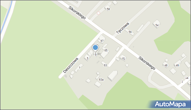 Świdnica, Deszczowa, 3, mapa Świdnicy