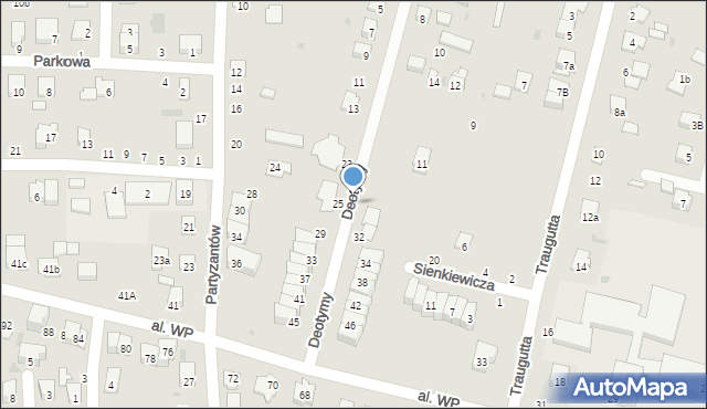 Świdnik, Deotymy, 30, mapa Świdnika