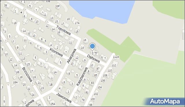 Świętochłowice, Dębowa, 1, mapa Świętochłowice