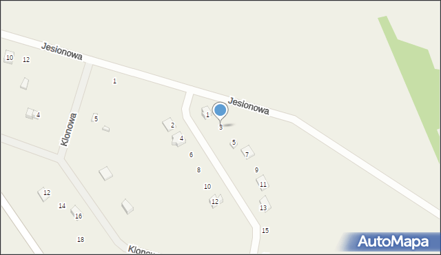 Szarcz, Dębowa, 3, mapa Szarcz