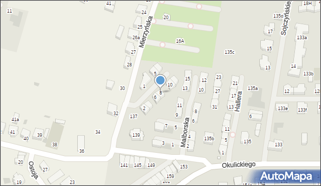 Szczecin, Dekutowskiego-Zapory Hieronima, mjr., 8, mapa Szczecina