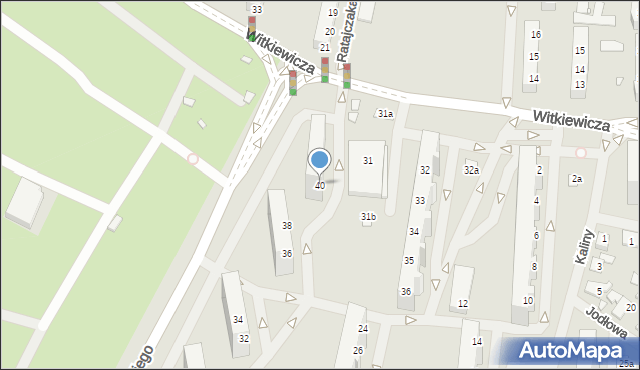 Szczecin, Derdowskiego Hieronima, 40, mapa Szczecina