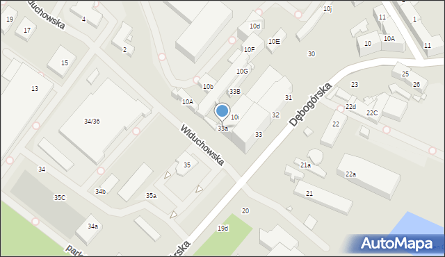 Szczecin, Dębogórska, 33a, mapa Szczecina