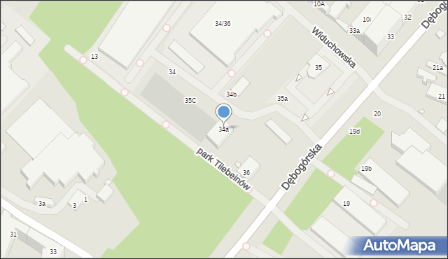 Szczecin, Dębogórska, 34a, mapa Szczecina