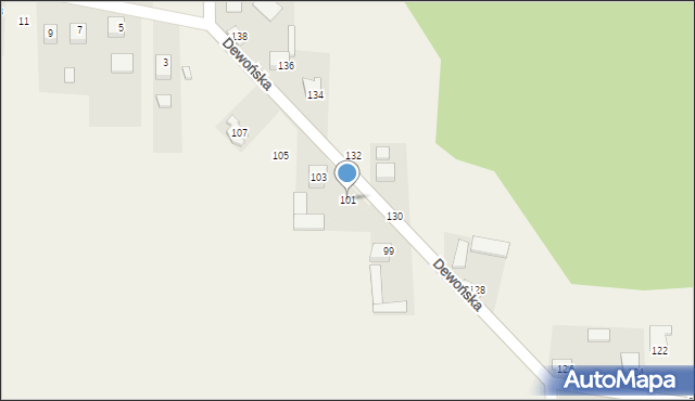 Szewce, Dewońska, 101, mapa Szewce