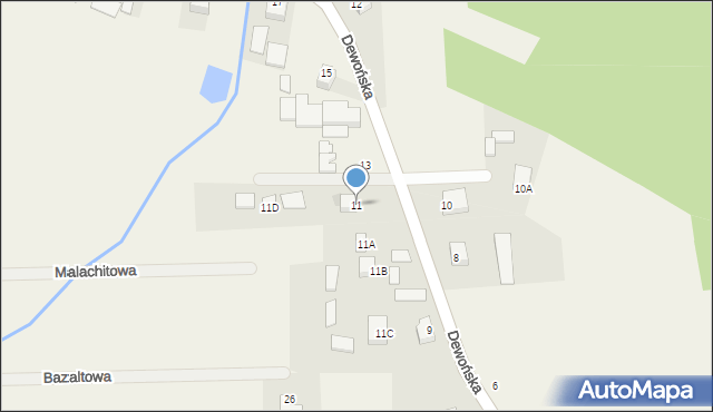 Szewce, Dewońska, 11, mapa Szewce