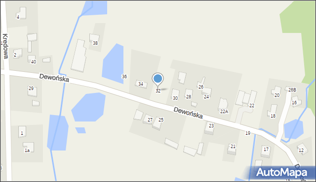 Szewce, Dewońska, 32, mapa Szewce