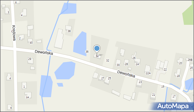 Szewce, Dewońska, 34, mapa Szewce